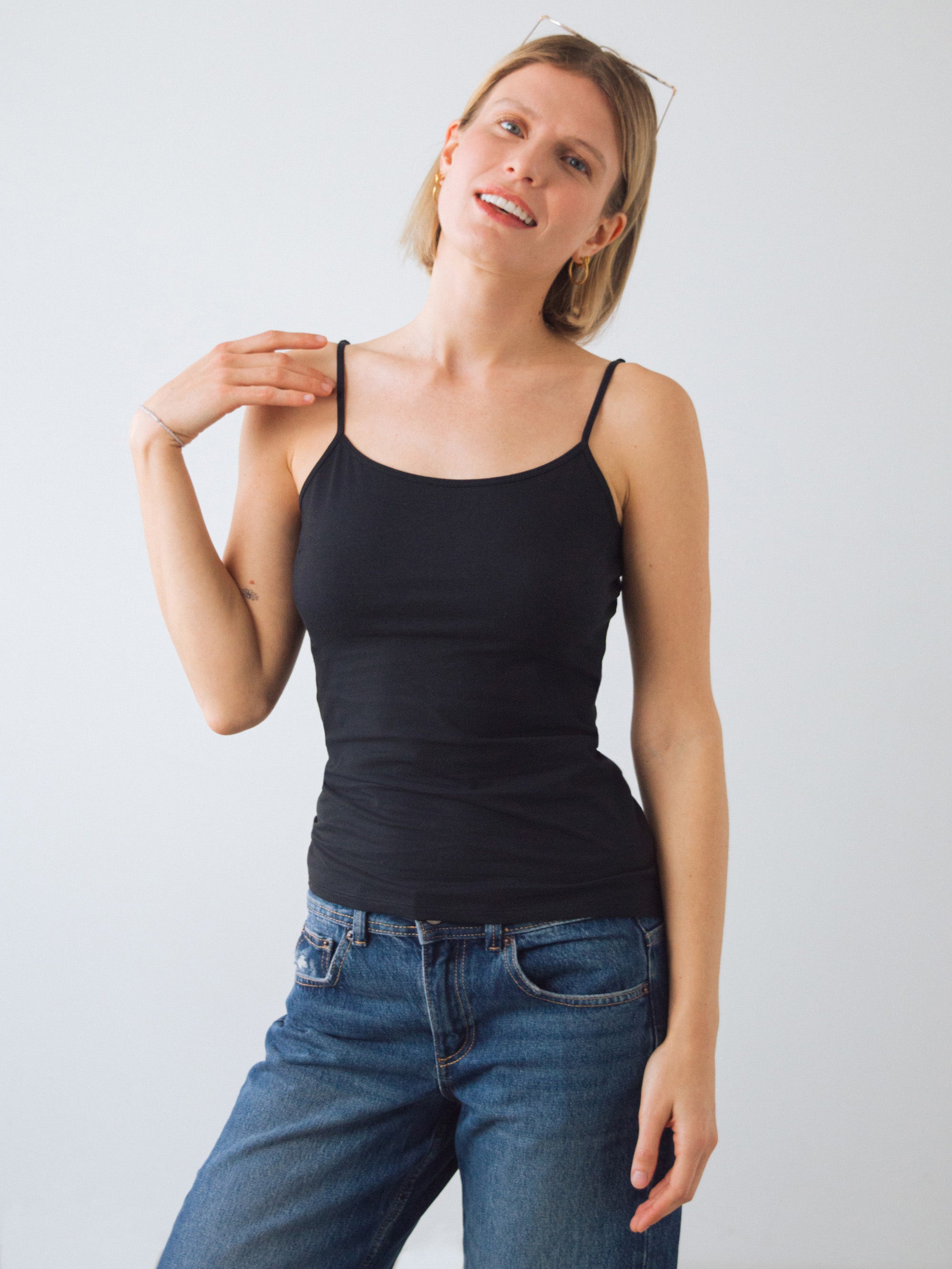 Top met spaghettibandjes